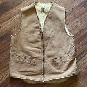 Vintage Carhartt Sherpa Lined Canvas Duck Vest